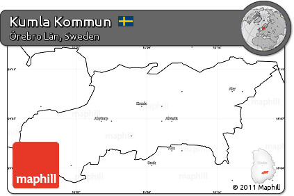 Blank Simple Map of Kumla Kommun
