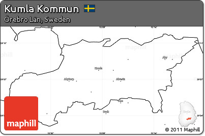 Blank Simple Map of Kumla Kommun