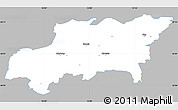 Gray Simple Map of Kumla Kommun, single color outside