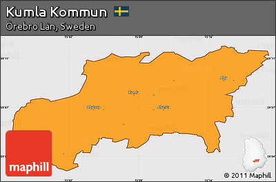 Political Simple Map of Kumla Kommun, cropped outside