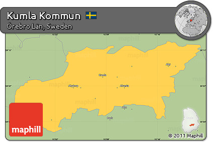 Savanna Style Simple Map of Kumla Kommun
