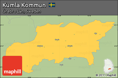 Savanna Style Simple Map of Kumla Kommun