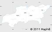 Silver Style Simple Map of Kumla Kommun, single color outside