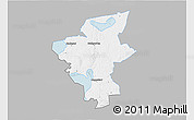 Gray 3D Map of Laxa Kommun, single color outside