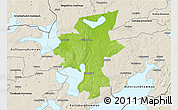 Physical 3D Map of Laxa Kommun, shaded relief outside