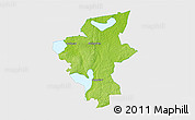 Physical 3D Map of Laxa Kommun, single color outside