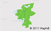 Political 3D Map of Laxa Kommun, cropped outside