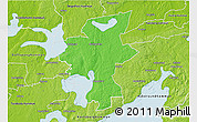 Political 3D Map of Laxa Kommun, physical outside
