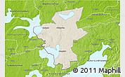 Shaded Relief 3D Map of Laxa Kommun, physical outside