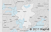 Silver Style 3D Map of Laxa Kommun