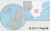 Gray Location Map of Laxa Kommun, highlighted country