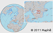 Gray Location Map of Laxa Kommun