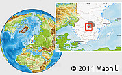 Physical Location Map of Laxa Kommun, highlighted country, highlighted parent region
