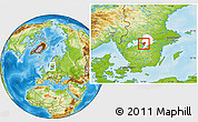 Physical Location Map of Laxa Kommun, highlighted parent region
