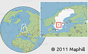 Savanna Style Location Map of Laxa Kommun, highlighted country, within the entire country