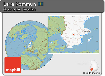 Savanna Style Location Map of Laxa Kommun, highlighted country