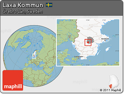Savanna Style Location Map of Laxa Kommun, highlighted country, highlighted parent region