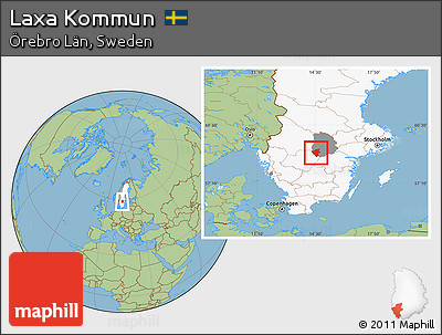 Savanna Style Location Map of Laxa Kommun, highlighted country, highlighted parent region