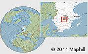 Savanna Style Location Map of Laxa Kommun, highlighted country, highlighted parent region, hill shading