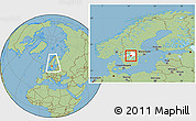 Savanna Style Location Map of Laxa Kommun, highlighted parent region, within the entire country