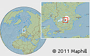 Savanna Style Location Map of Laxa Kommun, highlighted parent region, hill shading