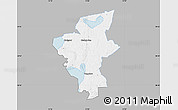 Gray Map of Laxa Kommun, single color outside
