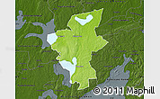 Physical Map of Laxa Kommun, darken