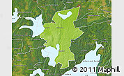 Physical Map of Laxa Kommun, satellite outside