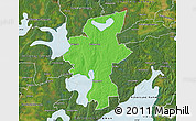 Political Map of Laxa Kommun, satellite outside