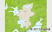 Shaded Relief Map of Laxa Kommun, physical outside
