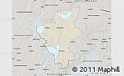 Shaded Relief Map of Laxa Kommun, semi-desaturated