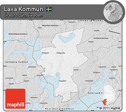 Silver Style Map of Laxa Kommun