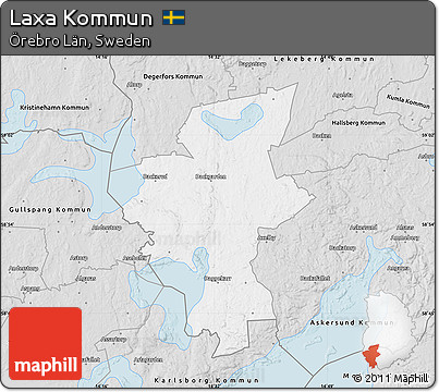 Silver Style Map of Laxa Kommun