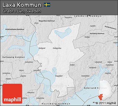 Silver Style Map of Laxa Kommun