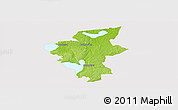 Physical Panoramic Map of Laxa Kommun, cropped outside