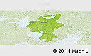 Physical Panoramic Map of Laxa Kommun, lighten
