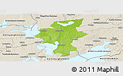Physical Panoramic Map of Laxa Kommun, shaded relief outside