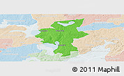 Political Panoramic Map of Laxa Kommun, lighten