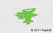Political Panoramic Map of Laxa Kommun, single color outside