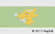 Savanna Style Panoramic Map of Laxa Kommun, single color outside
