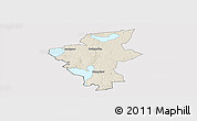 Shaded Relief Panoramic Map of Laxa Kommun, cropped outside