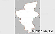 Gray Simple Map of Laxa Kommun, cropped outside