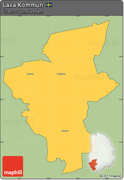 Savanna Style Simple Map of Laxa Kommun, cropped outside