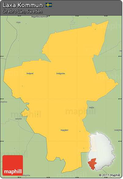 Savanna Style Simple Map of Laxa Kommun