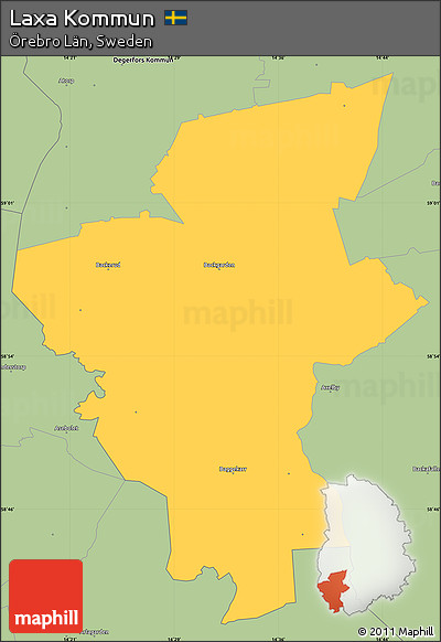 Savanna Style Simple Map of Laxa Kommun