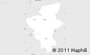 Silver Style Simple Map of Laxa Kommun
