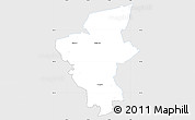 Silver Style Simple Map of Laxa Kommun, single color outside