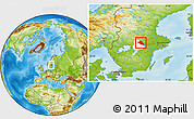 Physical Location Map of Lindesberg Kommun, highlighted parent region