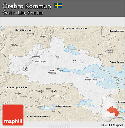 Classic Style 3D Map of Örebro Kommun