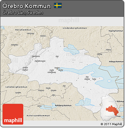 Classic Style 3D Map of Örebro Kommun